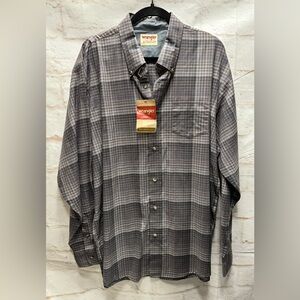 Wrangler‎ NWT XLT plaid long sleeve shirt men’s